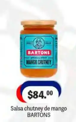La Comer Bartons salsa chutney de mango oferta