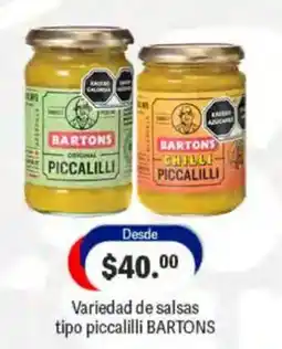 La Comer Bartons variedad de salsas tipo piccalilli oferta