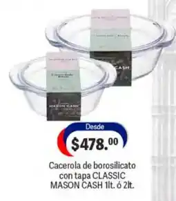 La Comer Mason Cash Cacerola de borosilicato con tapa CLASSIC oferta