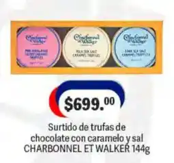 La Comer Charbonnel et walker surtido de trufas de chocolate con caramelo y sal oferta
