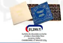 La Comer Charbonnel et walker surtidos de chocolate con leche y trufas o chocolates finos oscuros y trufas oferta