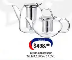 La Comer Wilmax tetera con infusor oferta