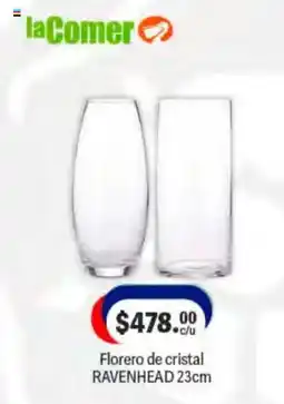 La Comer Ravenhead florero de cristal oferta