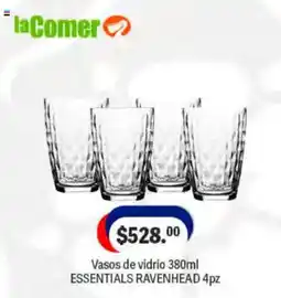 La Comer laComer vasos de vidrio essentials ravenhead oferta