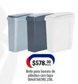 La Comer Whatmore bote para basura de plástico con tapa oferta