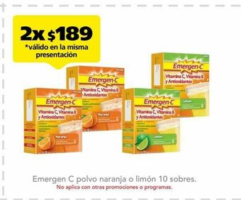 Farmacia San Pablo Emergen c polvo limon c/10sob oferta