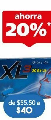 Xl3 xtra gripa y tos cap 250mg caj c/12