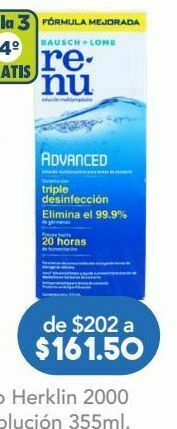 Farmacia San Pablo Renu advanced sol multiproposito c/355ml oferta