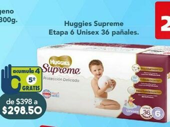 Farmacia San Pablo Huggies supreme e6 unisex +13.5kg c/36p oferta