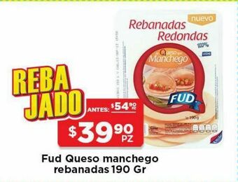 Fud queso rebanadas redondas manchego 190 gr
