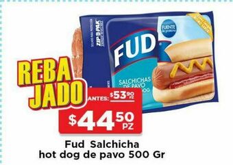 Fud salchicha hot dog pavo 500 gr
