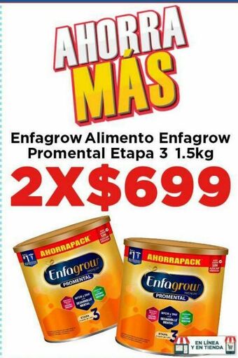 HEB Enfagrow alimento en polvo enfagrow promental etapa 3 1.5kg oferta