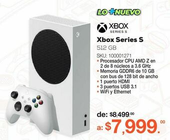 RadioShack Consola xbox series s / 512 gb ssd / blanco oferta