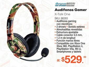 RadioShack Audífonos gamer dreamgear x-talk one / xbox one / camuflaje oferta