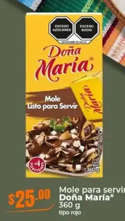 Tiendas Neto Doña María Mole para servir oferta