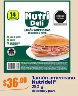 Tiendas Neto Nutrideli jamón americano de cerdo y pavo oferta