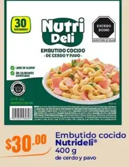 Tiendas Neto Nutrideli embutido cocido de cerdo y pavo oferta