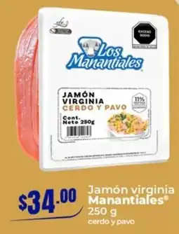 Tiendas Neto Los Manantiales jamón virginia cerdo y pavo oferta