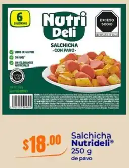 Tiendas Neto Nutrideli salchicha con pavo oferta