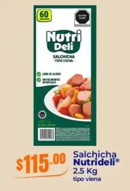 Tiendas Neto Nutrideli salchicha tipo viena oferta