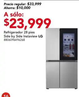 City Club LG Refrigerador 28 pies Side by Side Instaview oferta