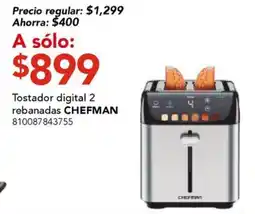 City Club chefman tostador digital 2 rebanadas oferta