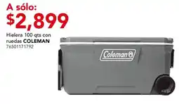 City Club Coleman Hielera 100 qts con ruedas oferta