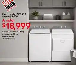 City Club Whirlpool combo lavadora y secadora oferta
