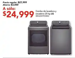 City Club LG Combo de lavadora y secadora 25 kg oferta