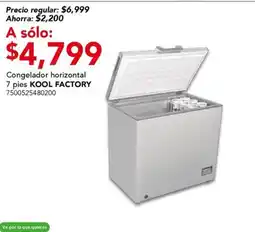 City Club Kool Factory Congelador horizontal oferta