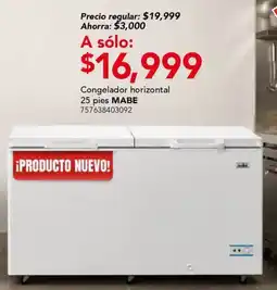City Club Mabe congelador horizontal oferta