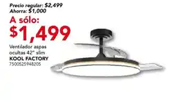 City Club Kool Factory Ventilador aspas ocultas 42" slim oferta