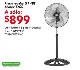City Club Mytek ventilador 18 pies industrial 3 en 1 oferta