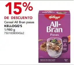 City Club Kellogg's All Bran Pasas oferta