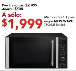City Club New Wave microondas 1.1 pies negro oferta