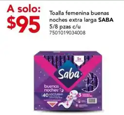 City Club Saba toalla femenina buenas noches extra larga oferta