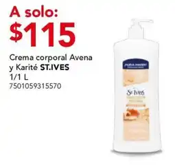 City Club St.Ives Crema corporal Avena y Karité oferta