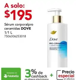 City Club dove sérum corporal pro ceramidas oferta
