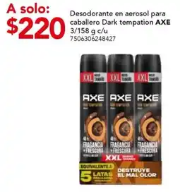 City Club axe desodorante en aerosol para caballero dark temptation oferta