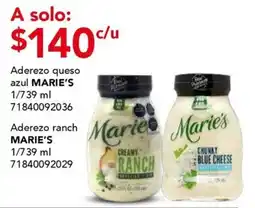 City Club Marie's Aderezo queso azul Aderezo ranch oferta