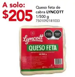 City Club Lyncott queso feta de cabra oferta