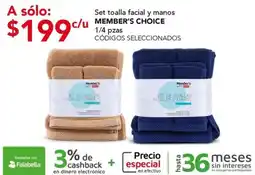 City Club Member's Choice Set toalla facial y manos oferta