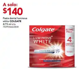 City Club Colgate luminous white oferta