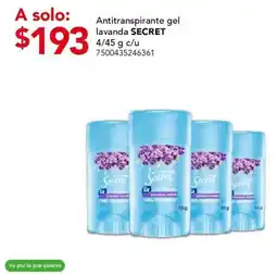 City Club Secret antitranspirante gel lavanda oferta