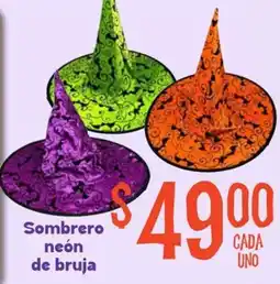Soriana Mercado Sombrero neón de bruja oferta