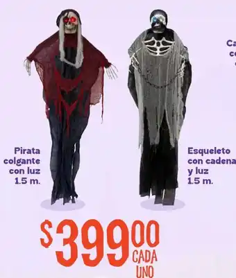 Pirata colgante con luz Esqueleto con cadena y luz