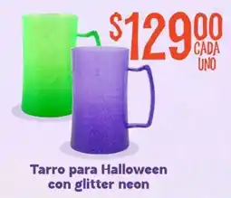 Soriana Mercado Tarro para Halloween con glitter neon oferta