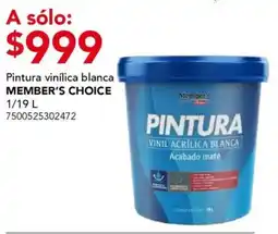 City Club Member's Choice Pintura Vinil Acrílica Blanca oferta