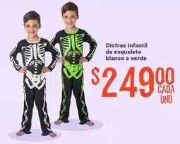Soriana Mercado Disfraz infantil de esqueleto blanco o verde oferta