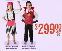 Soriana Mercado Disfraz infantil pirata clásico Disfraz infantil vampiro clásico oferta